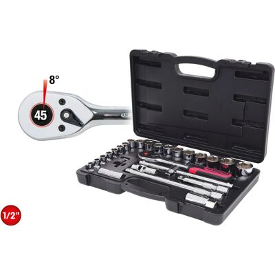 Conjunto de chaves de soquete KS Tools 918.0728 - 28 Peças Conjunto de chaves de soquete KS Tools 918.0728 - 28 Peças