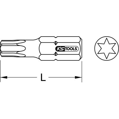 KS Tools 918.3059 Mini-Torx Bit - 1/4" Length KS Tools 918.3059 Mini-Torx Bit - 1/4" Length