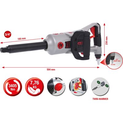 KS Tools Schlagbohrmaschine - 3405 Nm, 504 mm, Soft Grip KS Tools Schlagbohrmaschine - 3405 Nm, 504 mm, Soft Grip