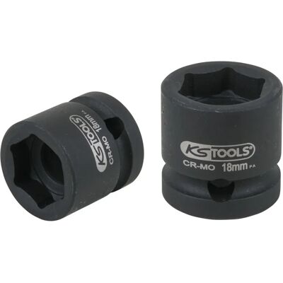 KS Tools Impact Steckschlüssel - Kurze Sechskant, 18mm - Impact Socket KS Tools Impact Steckschlüssel - Kurze Sechskant, 18mm - Impact Socket