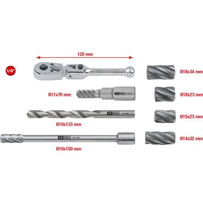 KS Tools 150.2410 Hand Reamer Set - Hand Reamer Set KS Tools 150.2410 Hand Reamer Set - Hand Reamer Set