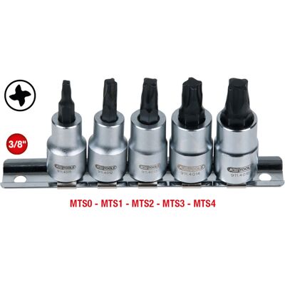 KS Tools 911.4010 Zestaw nasadek 5-częściowy, 3/8", Stal chrom-vanadowa KS Tools 911.4010 Zestaw nasadek 5-częściowy, 3/8", Stal chrom-vanadowa