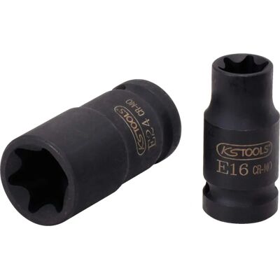 KS TOOLS Chrom-Molybdän E-TORX Impact-Schrauberbit - Kurz - 1/2" - Werkzeug-Zubehör KS TOOLS Chrom-Molybdän E-TORX Impact-Schrauberbit - Kurz - 1/2" - Werkzeug-Zubehör