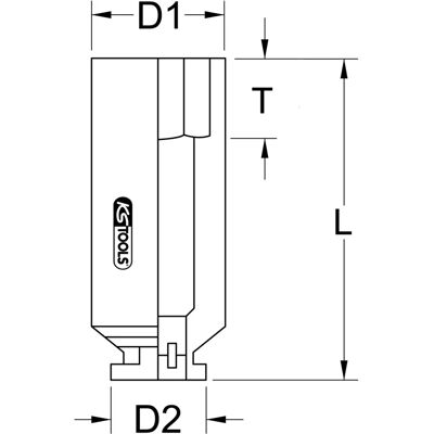 KS Tools 515.2177 Chrom-Molybden Steckschlüssel - 1 1/2" Tiefe für Räder KS Tools 515.2177 Chrom-Molybden Steckschlüssel - 1 1/2" Tiefe für Räder