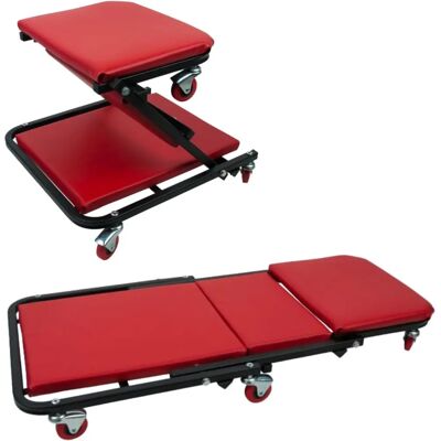 KS Tools - Werkstattwagen und Klappsitz - Rot - 1040x490mm KS Tools - Werkstattwagen und Klappsitz - Rot - 1040x490mm