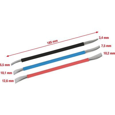 KS Tools 911.8225 alavanca - Conjunto de 3 ferramentas de elevação de precisão KS Tools 911.8225 alavanca - Conjunto de 3 ferramentas de elevação de precisão
