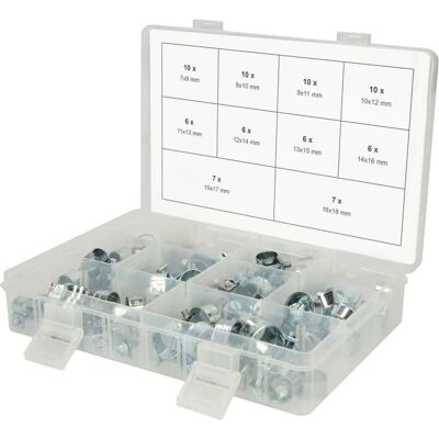 KS TOOLS Mini-Schlauchklemmen-Set - 7-18mm - 78 Stück KS TOOLS Mini-Schlauchklemmen-Set - 7-18mm - 78 Stück
