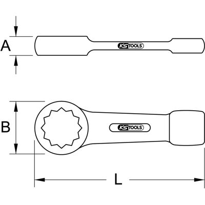 KS Tools Tiefes Schlag-Ringschlüssel - 12-Kant 46mm - Schraubenschlüssel KS Tools Tiefes Schlag-Ringschlüssel - 12-Kant 46mm - Schraubenschlüssel