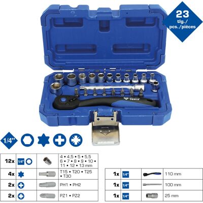 Brilliant Tools BT020023 Set di chiavi e bussole - 23 pezzi Brilliant Tools BT020023 Set di chiavi e bussole - 23 pezzi