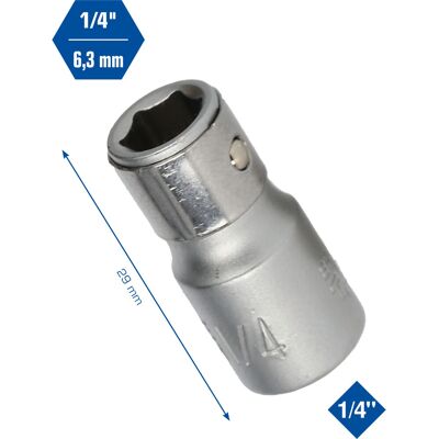Brilliant Tools BT020912 adaptateur de clé à molette chromé mat - extension - 1/4" - Publicité Brilliant Tools BT020912 adaptateur de clé à molette chromé mat - extension - 1/4" - Publicité