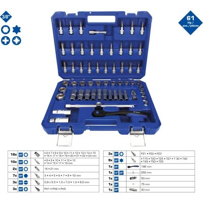 Brilliant Tools BT021061 Steckschlüsselsatz - Ratsche & Bits Brilliant Tools BT021061 Steckschlüsselsatz - Ratsche & Bits