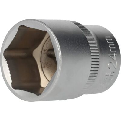 Brilliant Tools 1/2" Sechskant-Stecknuss - 24mm, 38mm, DIN 3124 Brilliant Tools 1/2" Sechskant-Stecknuss - 24mm, 38mm, DIN 3124