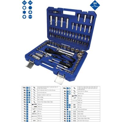 Brilliant Tools BT023094 - Steckschlüssel-Set, 94 Teile Brilliant Tools BT023094 - Steckschlüssel-Set, 94 Teile