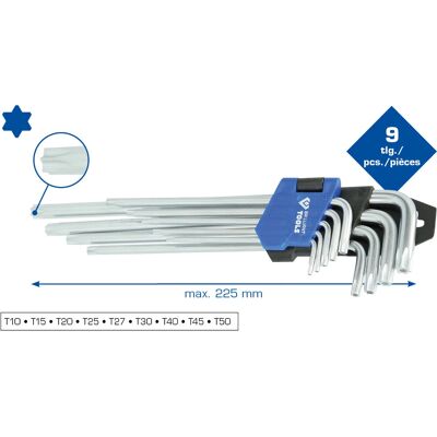 Ensemble de Clés Torx Brilliant Tools BT044019 - Long, 9 pièces - Publicité Ensemble de Clés Torx Brilliant Tools BT044019 - Long, 9 pièces - Publicité