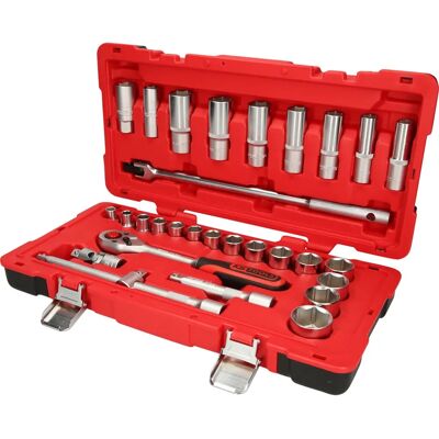 KS Tools 951.0630 Conjunto de soquetes - Flank Traction 30 peças KS Tools 951.0630 Conjunto de soquetes - Flank Traction 30 peças