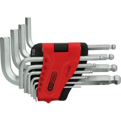 KS Tools Innensechskant-Satz - 10 kurze Sechskantschlüssel mit Kugelkopf KS Tools Innensechskant-Satz - 10 kurze Sechskantschlüssel mit Kugelkopf