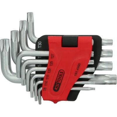 KS Tools 151.4900 Torx-Winkelstiftschlüssel-Set, kurz, 10-teilig KS Tools 151.4900 Torx-Winkelstiftschlüssel-Set, kurz, 10-teilig