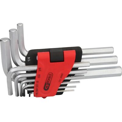 KS Tools 151.4540 Innensechskant-Winkelstiftschlüssel-Satz - Kurzarm - 9-teilig KS Tools 151.4540 Innensechskant-Winkelstiftschlüssel-Satz - Kurzarm - 9-teilig