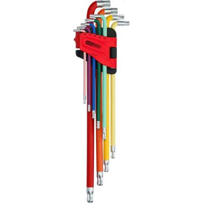 KS Tools 151.5210 Torx Schlüssel-Set - Mehrfarbig, Extra lang, Kugelkopf, T10-T50 KS Tools 151.5210 Torx Schlüssel-Set - Mehrfarbig, Extra lang, Kugelkopf, T10-T50