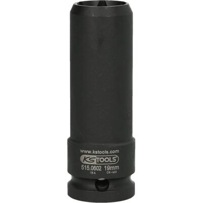 KS TOOLS Steckschlüssel 19mm - Für Impact-Schrauber - Kurze Schraubenaufnahme KS TOOLS Steckschlüssel 19mm - Für Impact-Schrauber - Kurze Schraubenaufnahme