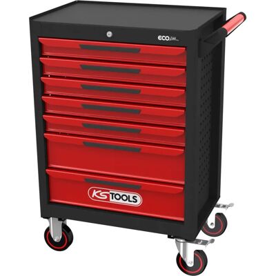 KSTOOLS Ks tools Carro de taller ECOline negro/rojo con 7 cajones - carrito de herramientas KSTOOLS Ks tools Carro de taller ECOline negro/rojo con 7 cajones - carrito de herramientas