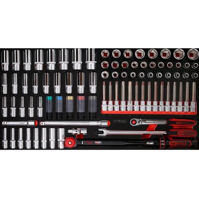 KSTOOLS 86-teiliger Steckschlüsselsatz - Öl- und Chemikalienbeständig KSTOOLS 86-teiliger Steckschlüsselsatz - Öl- und Chemikalienbeständig