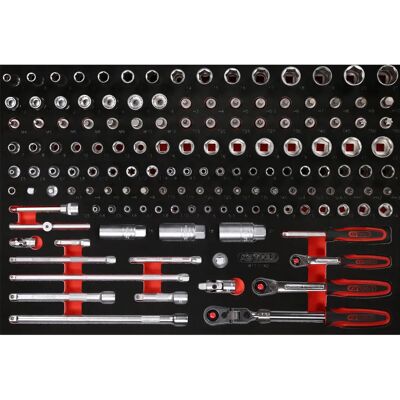 KS Tools 811.1142 Steckschlüsselsatz - 142 Teile, Schaumstoffeinlage, 1/4" + 3/8" KS Tools 811.1142 Steckschlüsselsatz - 142 Teile, Schaumstoffeinlage, 1/4" + 3/8"