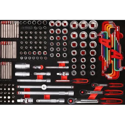Zestaw nasadek KS Tools 811.0159 - 159 elementów, wkładka z pianki Zestaw nasadek KS Tools 811.0159 - 159 elementów, wkładka z pianki
