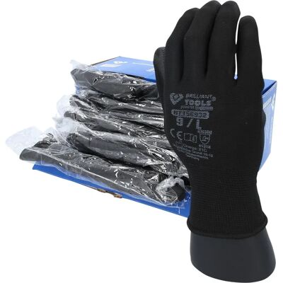 Brilliant Tools BT156932 Mikrofine Strickhandschuhe - Schwarz - Mechanic's Gloves Brilliant Tools BT156932 Mikrofine Strickhandschuhe - Schwarz - Mechanic's Gloves