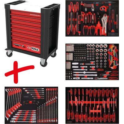 Carro de herramientas KSTOOLS P10 - 241 herramientas, 4 cajones Carro de herramientas KSTOOLS P10 - 241 herramientas, 4 cajones
