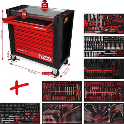 KS Tools 825.8564 Hellblauer Werkstattwagen - Werkzeugwagen KS Tools 825.8564 Hellblauer Werkstattwagen - Werkzeugwagen