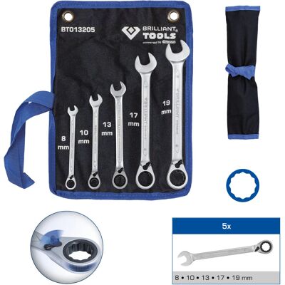 Brilliant Tools BT013205 Combinatiesleutels - 8-53mm Brilliant Tools BT013205 Combinatiesleutels - 8-53mm