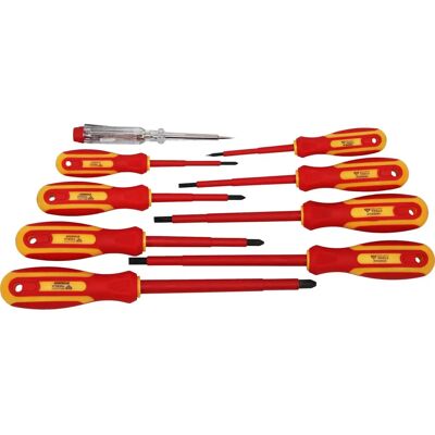 Brilliant Tools BT068010 VDE Skruetrækkersæt - 9 dele Brilliant Tools BT068010 VDE Skruetrækkersæt - 9 dele