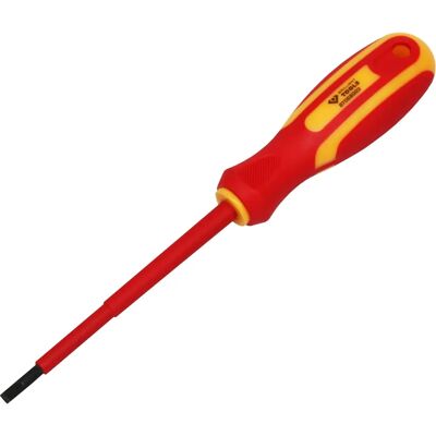 BRILLIANT TOOLS VDE Isolierter Schraubendreher - Schlitz 4,0mm x 100mm BRILLIANT TOOLS VDE Isolierter Schraubendreher - Schlitz 4,0mm x 100mm
