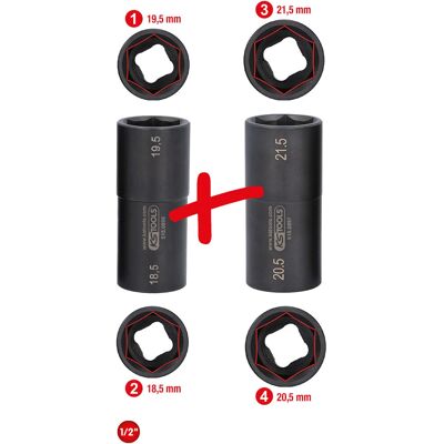 Ks Tools 515.0895 Juego de vasos - Herramientas especiales para ruedas Ks Tools 515.0895 Juego de vasos - Herramientas especiales para ruedas