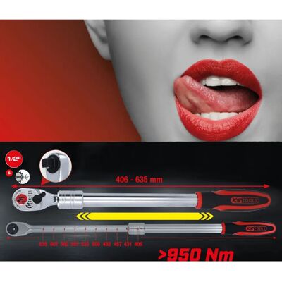 KS Tools 935.1285 Ratschen-Schlüssel - 100 Zähne, Verstellbar, Ergonomischer Griff KS Tools 935.1285 Ratschen-Schlüssel - 100 Zähne, Verstellbar, Ergonomischer Griff
