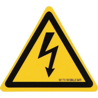 KSTOOLS - Warnschild mit Blitz, Kunststoff, 100mm - Warning Sign KSTOOLS - Warnschild mit Blitz, Kunststoff, 100mm - Warning Sign