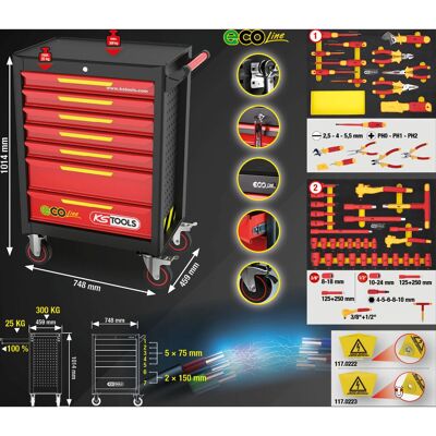 KS Tools 117.6144 Gabinete de herramientas - Vehículos híbridos KS Tools 117.6144 Gabinete de herramientas - Vehículos híbridos
