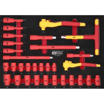 Kstools 3/8"+1/2" Isolierter Steckschlüssel-Satz - 31-tlg Kstools 3/8"+1/2" Isolierter Steckschlüssel-Satz - 31-tlg