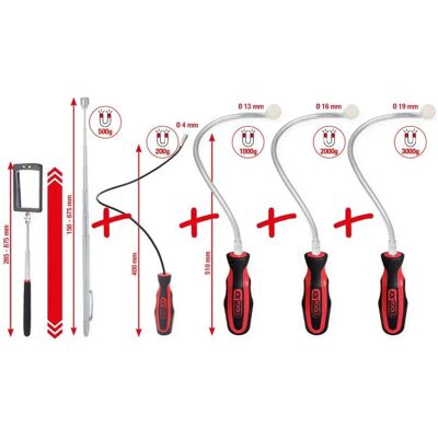 KS Tools Magnetisk inspeksjons- og fleksibelt sett KS Tools Magnetisk inspeksjons- og fleksibelt sett