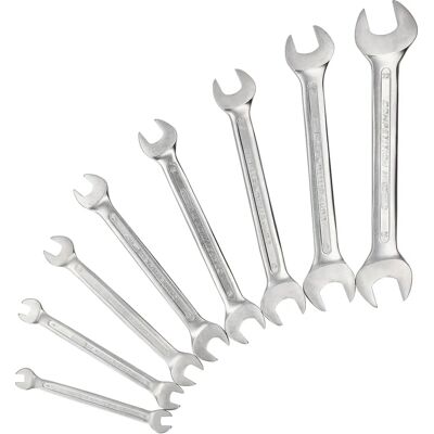 KS Tools 512.0208 Double Open-End Wrench Set - 8 Pieces KS Tools 512.0208 Double Open-End Wrench Set - 8 Pieces