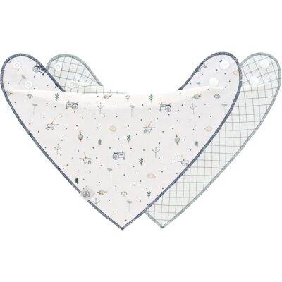 Lässig Baby Bib - Cotton, Blue, 2 Pack - Baby Bibs for Kids Lässig Baby Bib - Cotton, Blue, 2 Pack - Baby Bibs for Kids