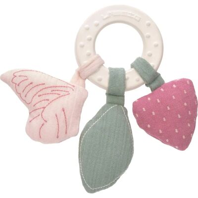 Lässig Garden explorer Papillon Organic Cotton Natural Rubber Baby Teething Ring Lässig Garden explorer Papillon Organic Cotton Natural Rubber Baby Teething Ring