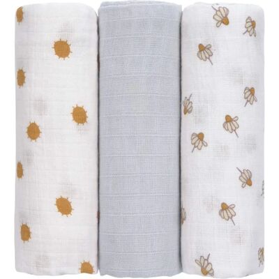 Lässig Libelle Set med 3 muslinlappar - Swaddle & Bärsjal Lässig Libelle Set med 3 muslinlappar - Swaddle & Bärsjal