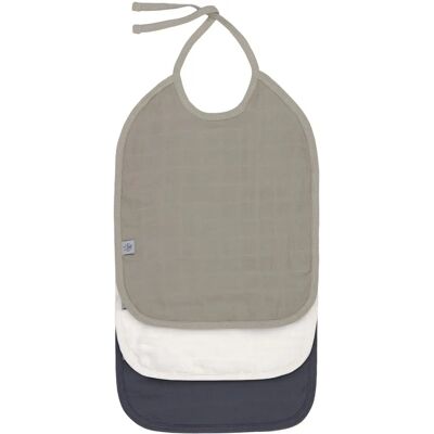 Bavaglini Lässig - Mussolin, Frottee, Medio, 3 pz - Multicolore Bavaglini Lässig - Mussolin, Frottee, Medio, 3 pz - Multicolore