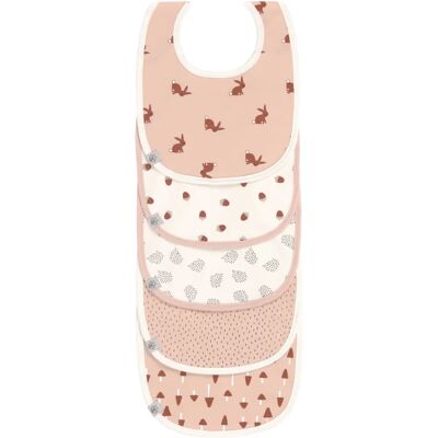 Lässig Baby Slabben Set - Biologisch Katoen, Waterdicht, 5 stuks Lässig Baby Slabben Set - Biologisch Katoen, Waterdicht, 5 stuks