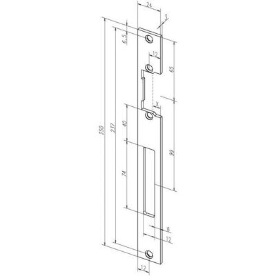 ASSA ABLOY Modelo 690 Placa plana - Compatible con DIN izquierda/derecha ASSA ABLOY Modelo 690 Placa plana - Compatible con DIN izquierda/derecha