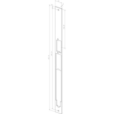 Assa Abloy effeff - Z65-34A35----01 - 408x24x3mm - Renovierungsdistanzblech Assa Abloy effeff - Z65-34A35----01 - 408x24x3mm - Renovierungsdistanzblech