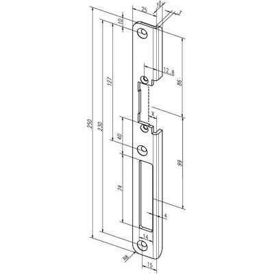 ASSA ABLOY ProFix 2 118.14 - Türschließblech für Stahlrahmen ASSA ABLOY ProFix 2 118.14 - Türschließblech für Stahlrahmen