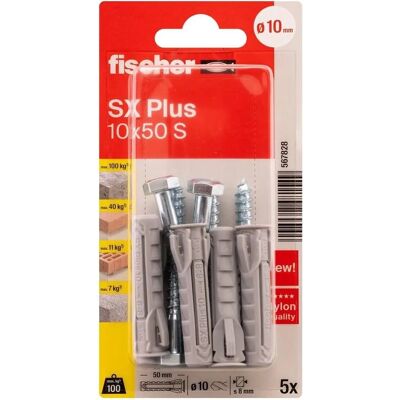 Fischertechnik - SX Plus - 50 mm - Ø 10 mm - Wall plug Fischertechnik - SX Plus - 50 mm - Ø 10 mm - Wall plug